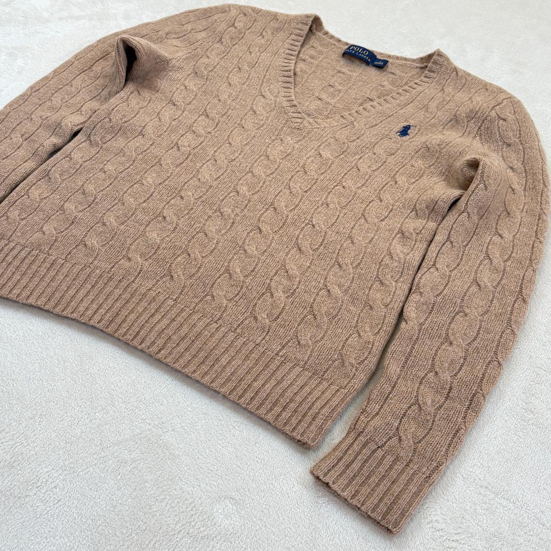 ポロラルフローレン ケーブルニット セーター ベージュ　S
