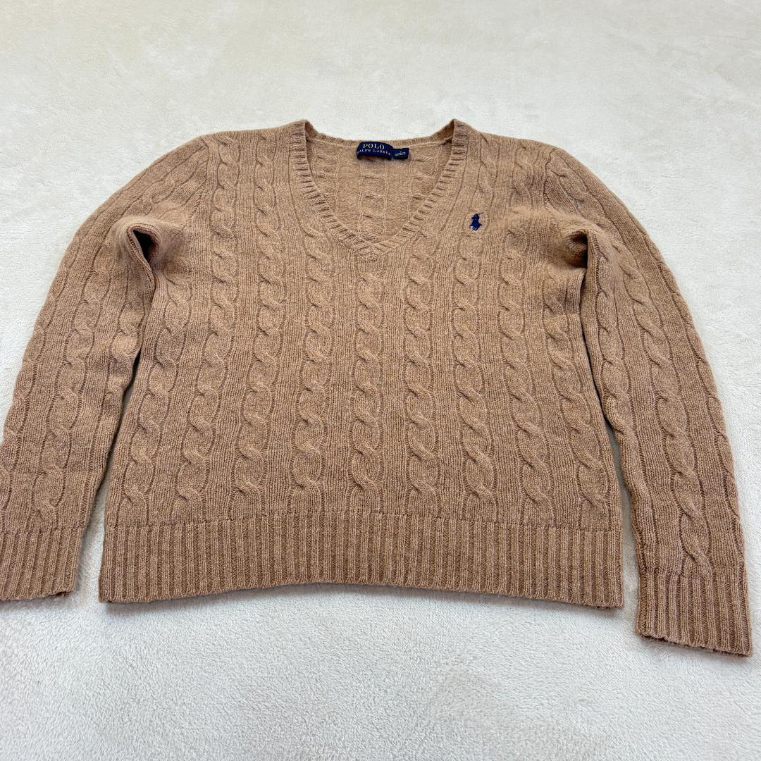 ポロラルフローレン ケーブルニット セーター ベージュ　S