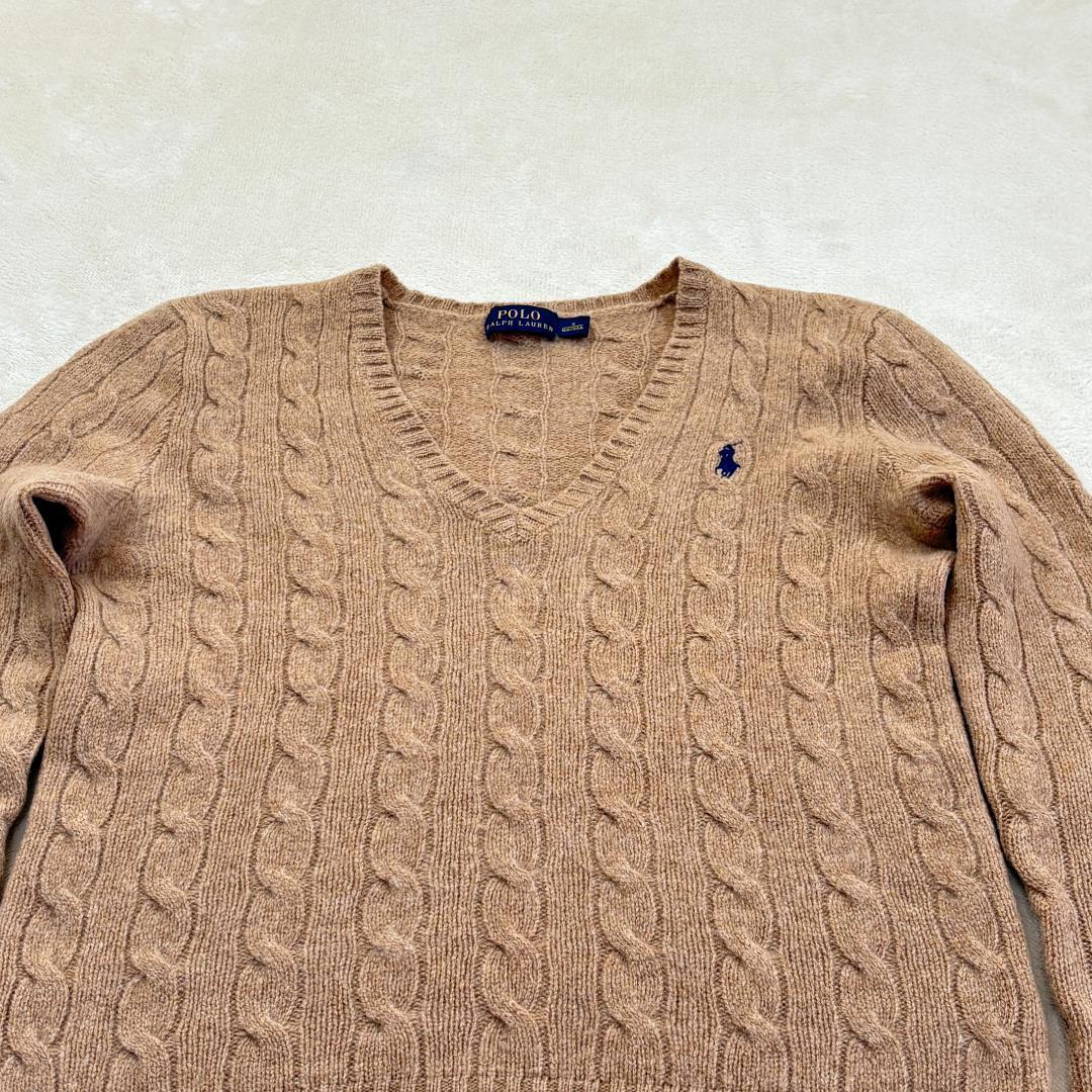 ポロラルフローレン ケーブルニット セーター ベージュ　S