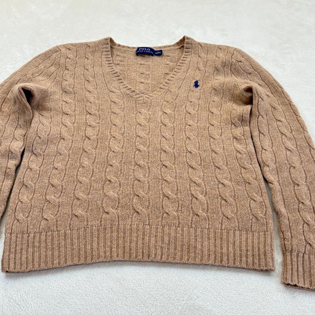 ポロラルフローレン ケーブルニット セーター ベージュ　S