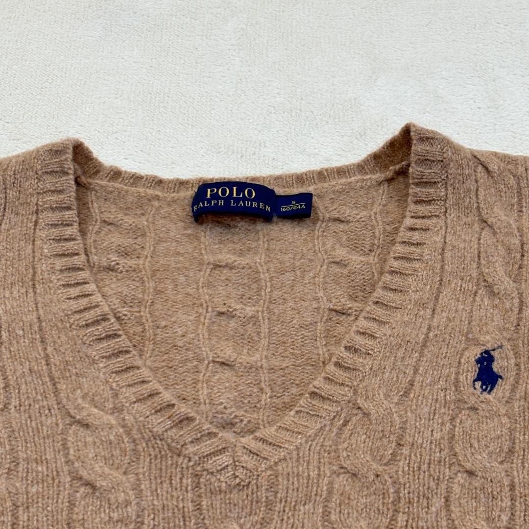 ポロラルフローレン ケーブルニット セーター ベージュ　S