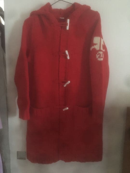 クレージュ  ヴィンテージ　ニットダッフルコート　フード