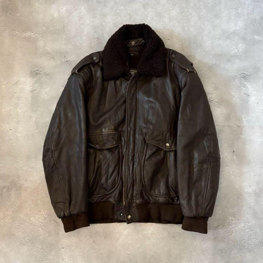 Vintage G-1 leather flight jacket 襟ボア 本革