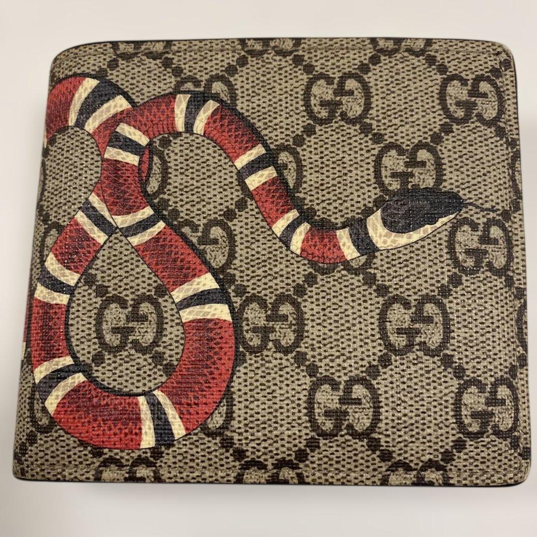 GUCCI キングスネーク　 二つ折り財布 GG