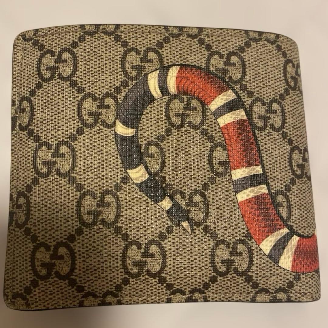 GUCCI キングスネーク　 二つ折り財布 GG