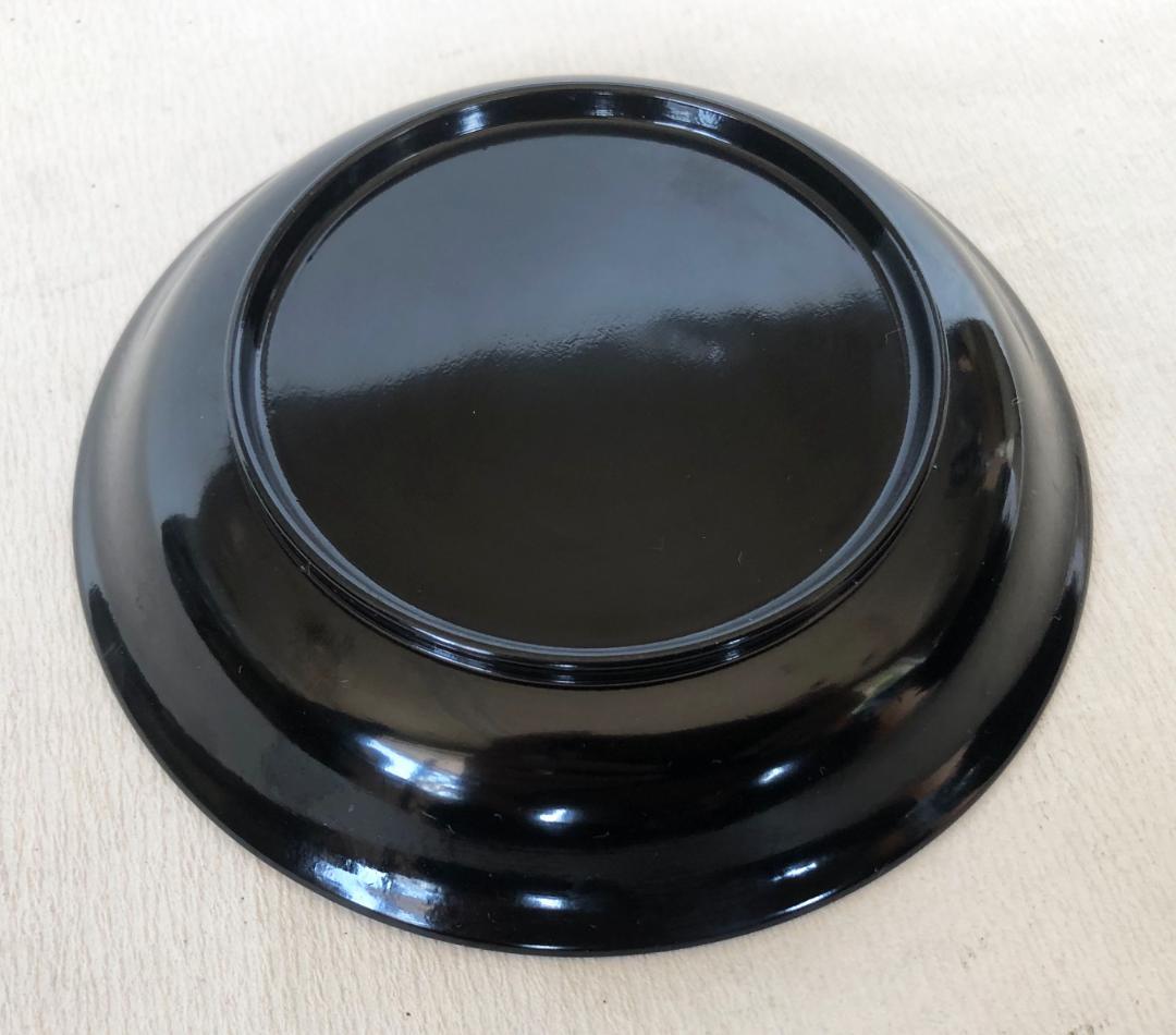 銘々皿 漆塗 民芸絵変わり鈴木繁男デザイン 5枚 取皿 5寸 14.5ｃｍ 木製