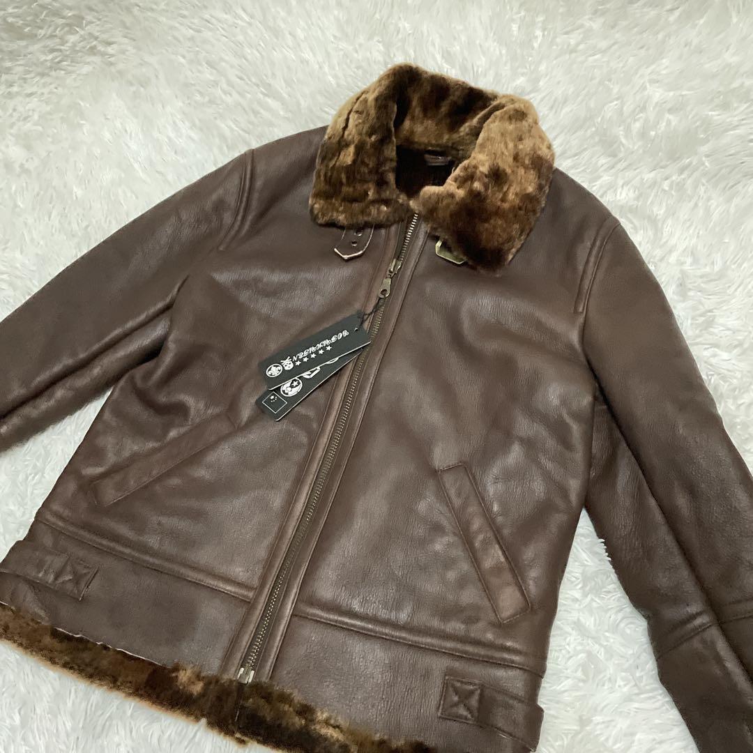 タグ付き✨美品✨B-3 ムートンジャケット　ラムレザー　L