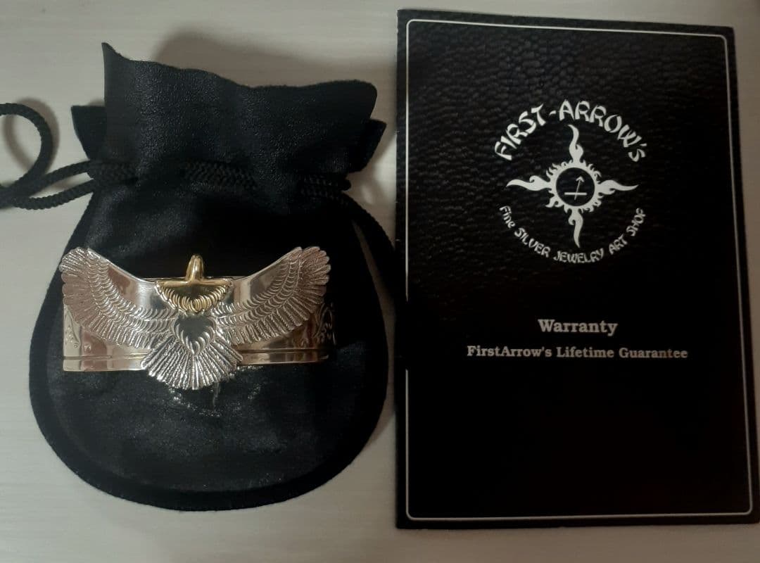 ファーストアローズ　イーグルM唐草彫バングル　ワイドサイズ　定価205260円
