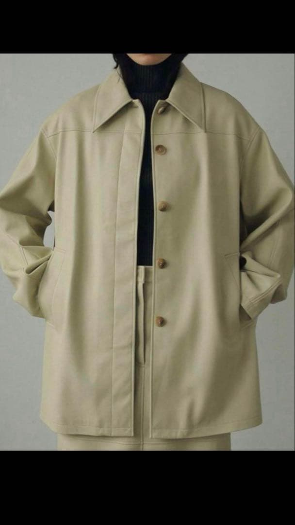 anuke クリーム色 オーバーサイズジャケット