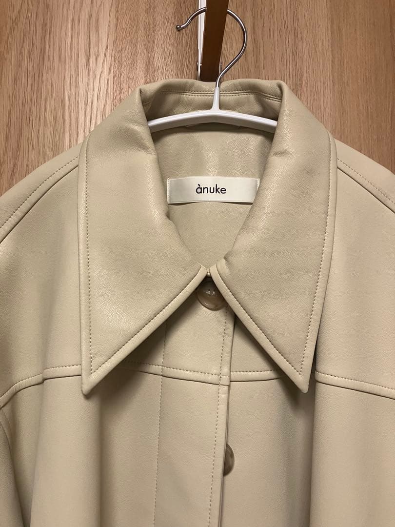 anuke クリーム色 オーバーサイズジャケット