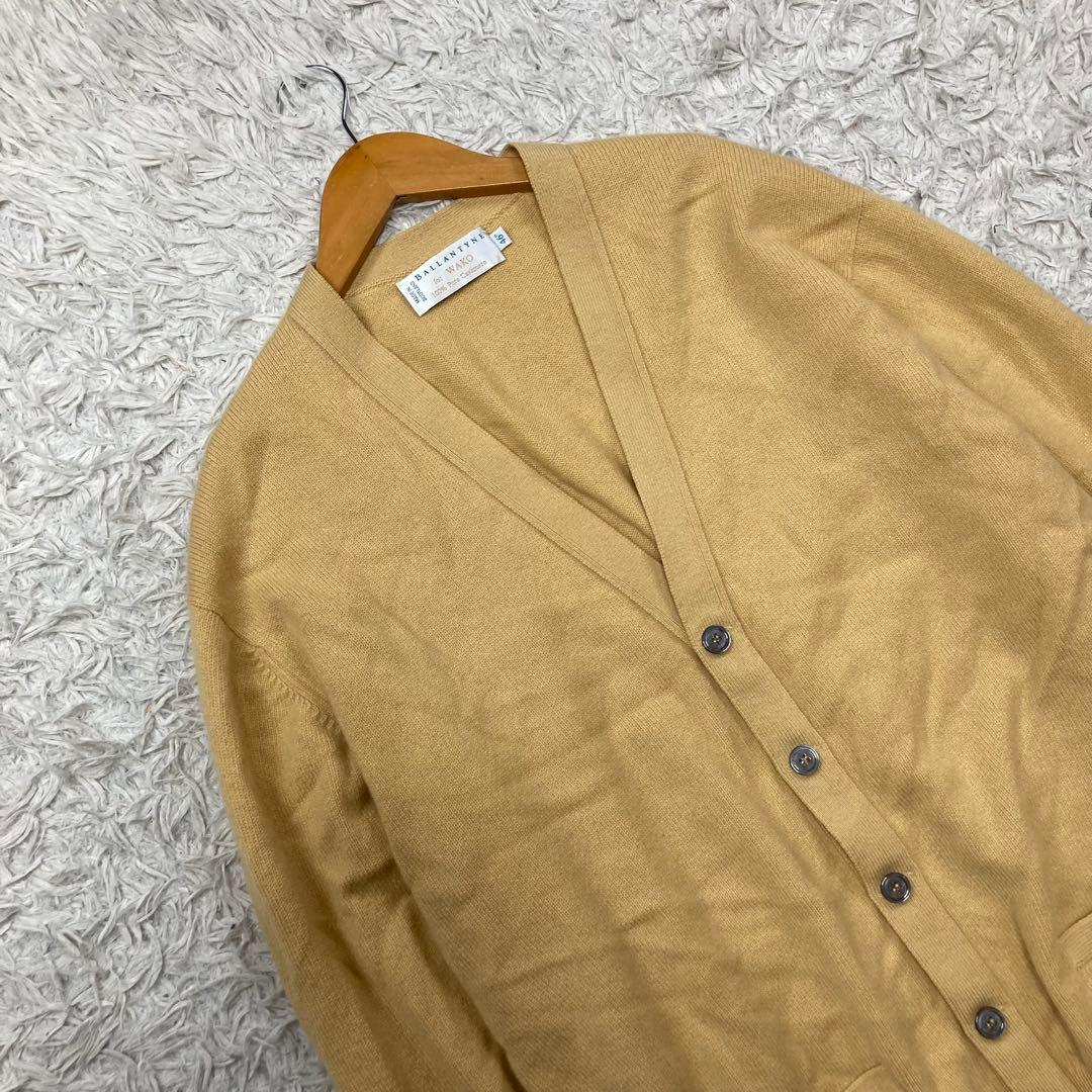 メンズ スコットランド製 BALLANTYNE カシミヤニットカーディガン