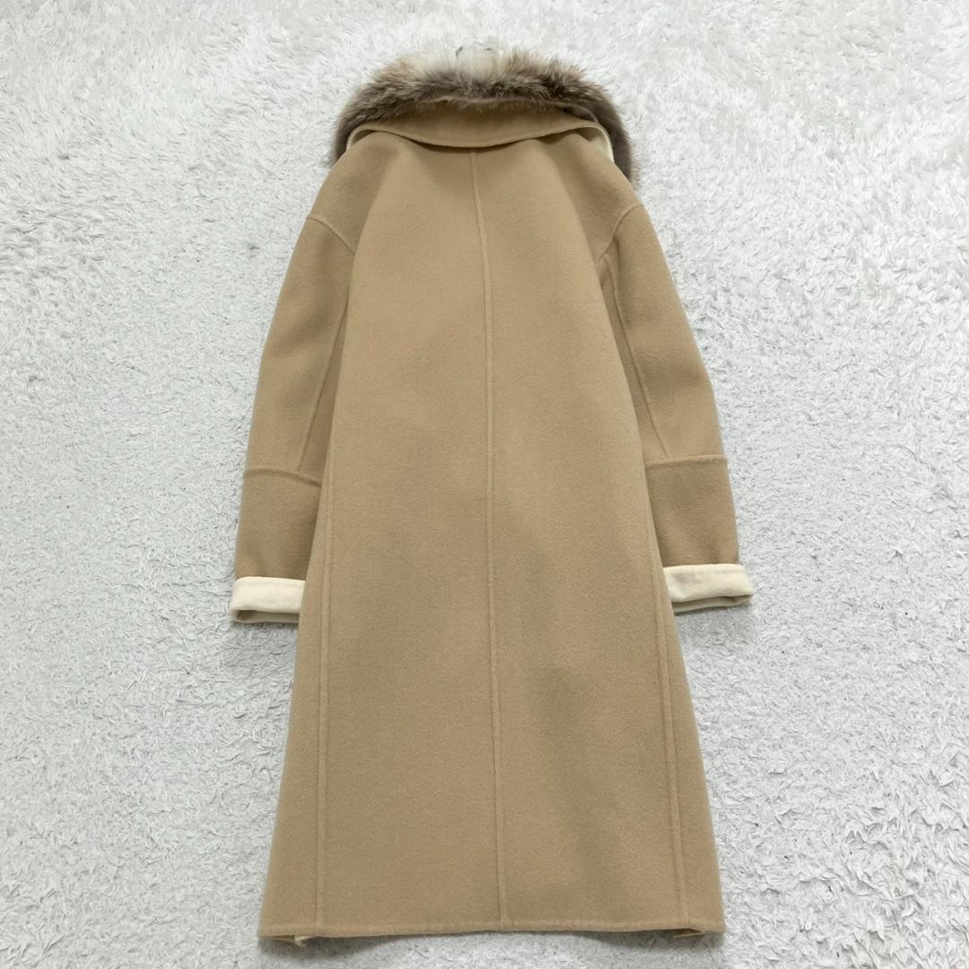 美品✨アドーア 2TONE リバーコート カシミヤ フォックスファー キャメル