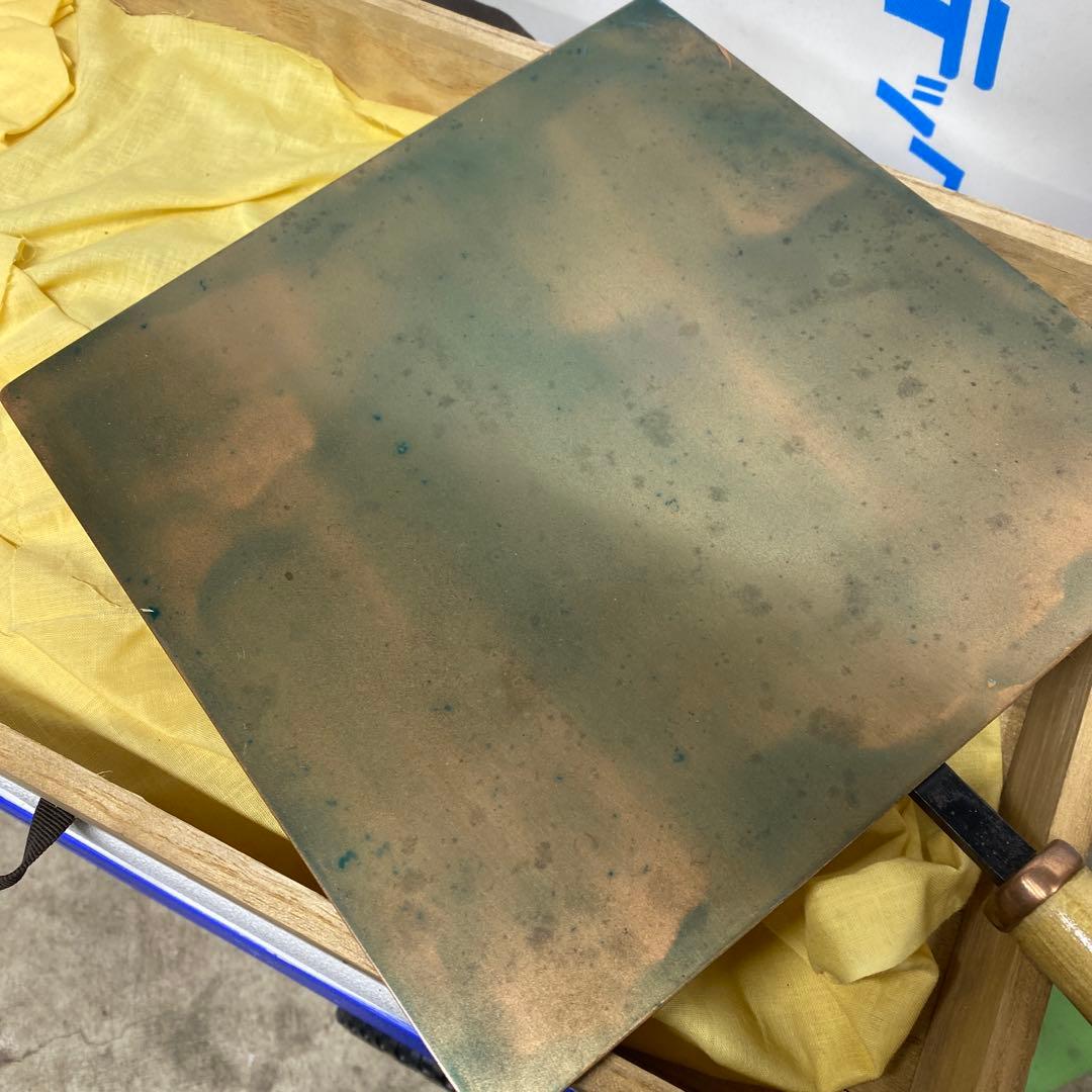 銅製 縁なしフライパン玉子焼鍋 桐箱入り