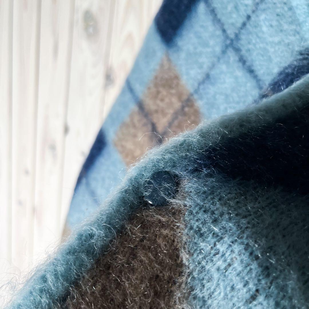 【極美品 コラボ L】ニードルズ 総柄 ダイヤ モヘア カーディガン