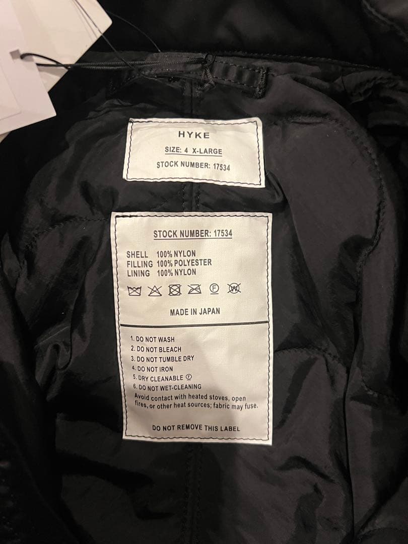 HYKE CWU-45/P JACKET 04(XL) 黒