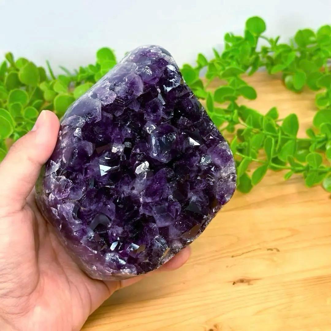 アメジスト クラスター 置き物 原石 1.47kg ブラジル産