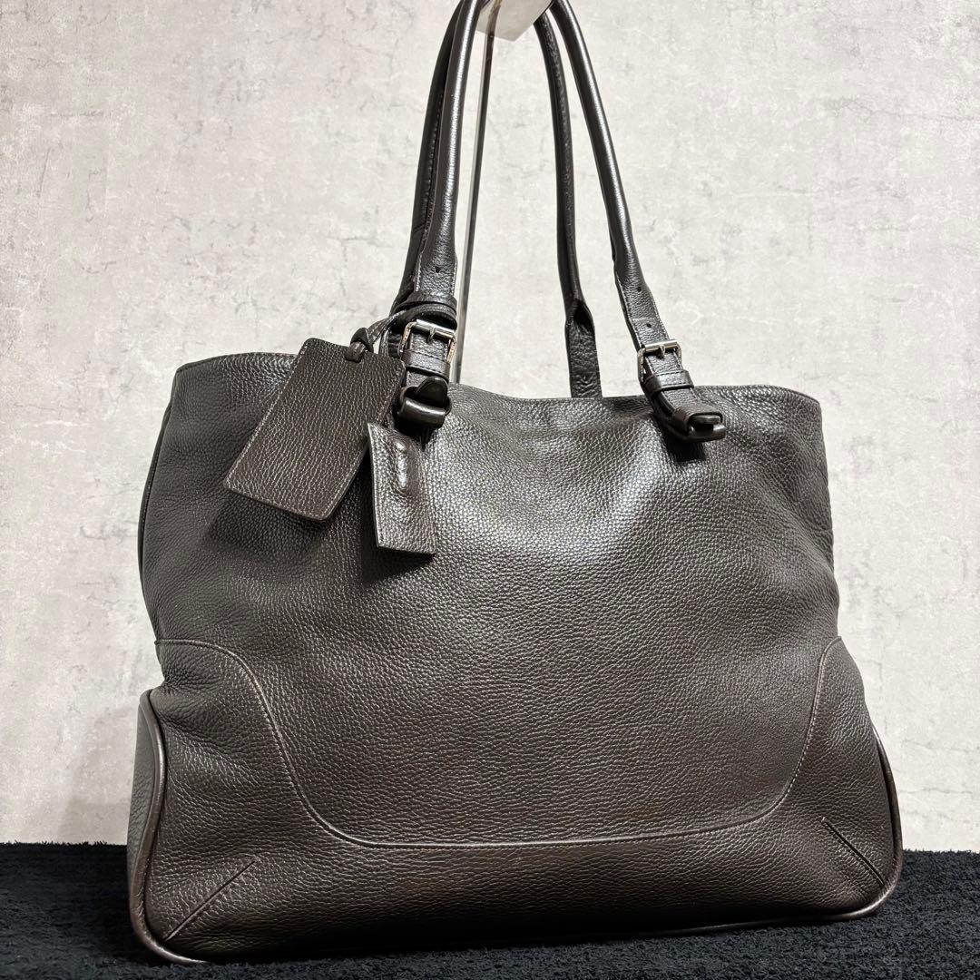 ペッレモルビダ トートバッグ ビジネス レザー A4/PC収納 大容量 ブラウン