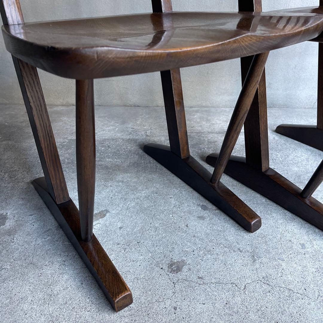 廃盤 希少　オールドヴィンテージ　柏木工　ダイニングチェア　2脚セット