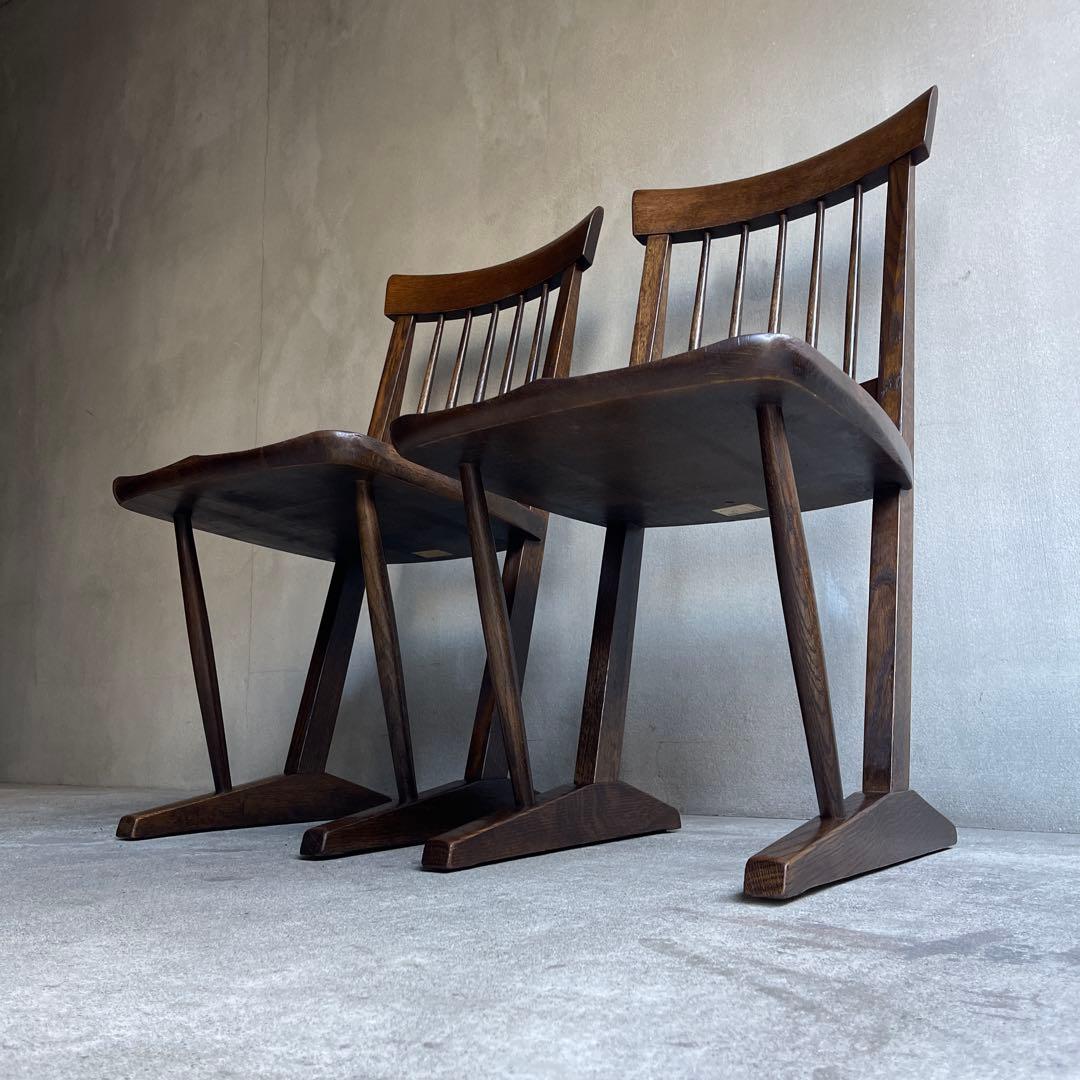 廃盤 希少　オールドヴィンテージ　柏木工　ダイニングチェア　2脚セット