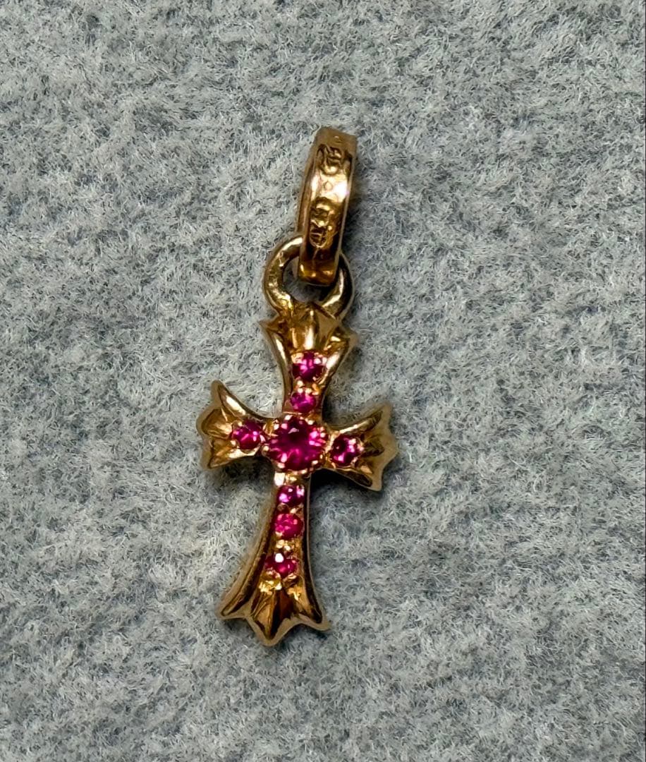 専用クロムハーツ　22k ベビーファット　ルビー風　金無垢