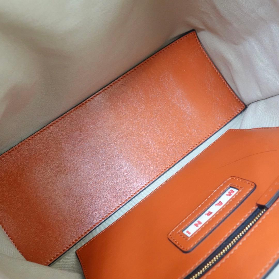 【美品】マルニ　ハンドバッグ　ミュゼオ　ソフト　バイカラー　トートバッグ