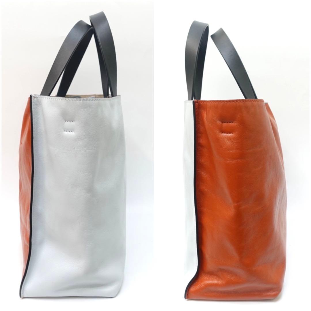 【美品】マルニ　ハンドバッグ　ミュゼオ　ソフト　バイカラー　トートバッグ