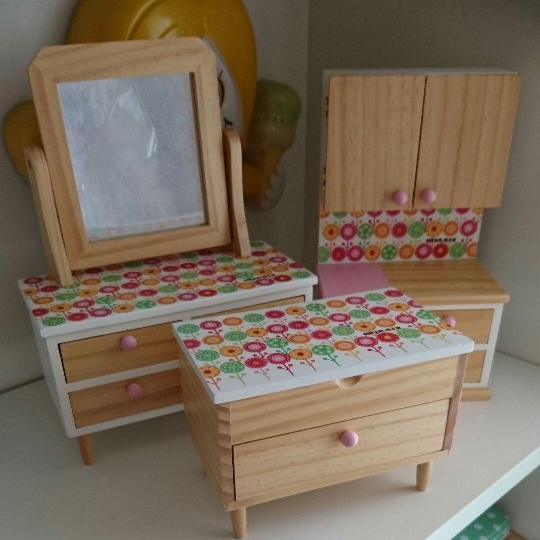 ミニ家具 人形 ドレッサー リカちゃん ブライス ドール アクセサリー 収納