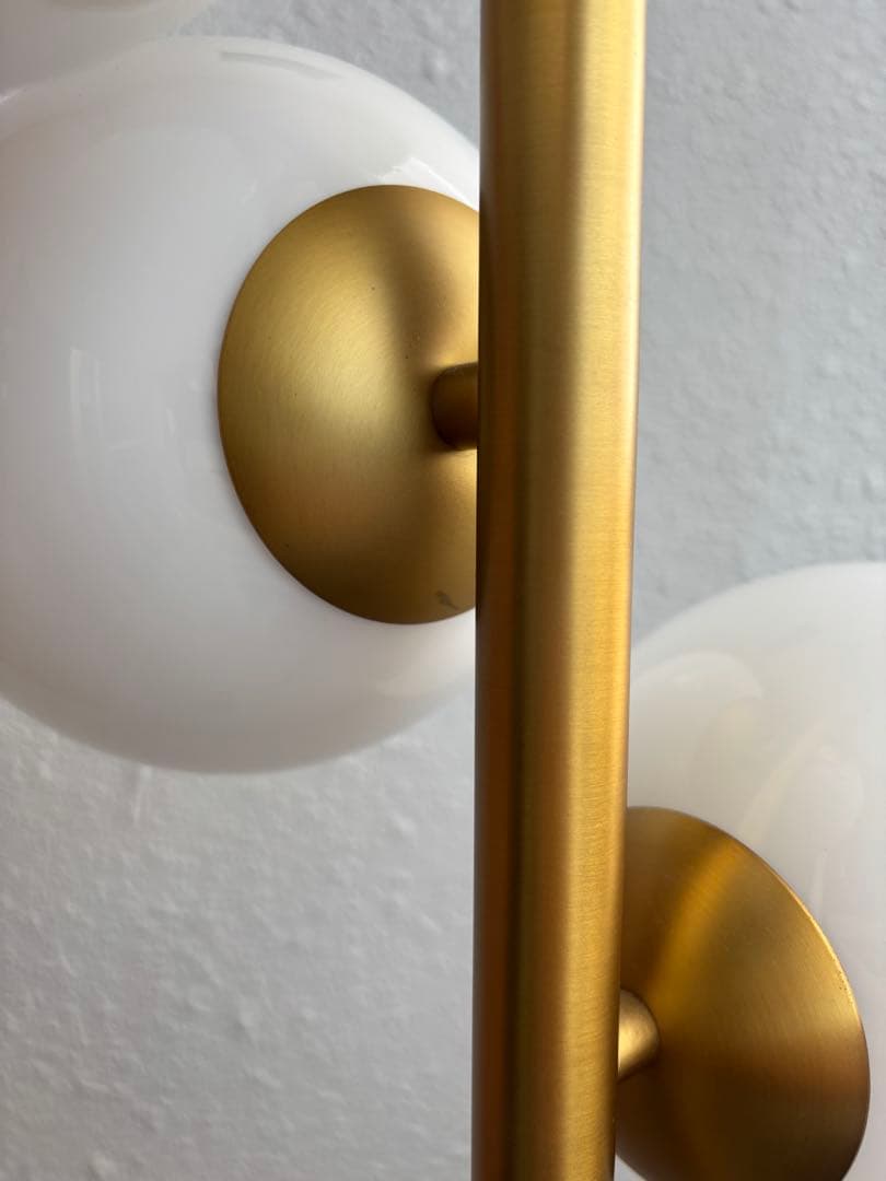 4灯　ガラスシェード　フロアライト　ミッドセンチュリーデザイン　フロス風