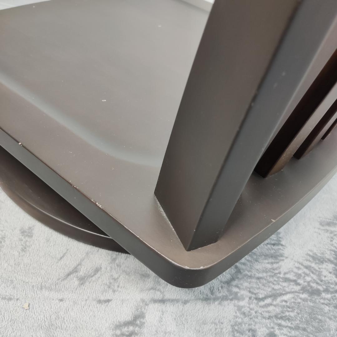 ニトリ 天然木 回転式座椅子 座卓チェア 「サイ」 ダークブラウン