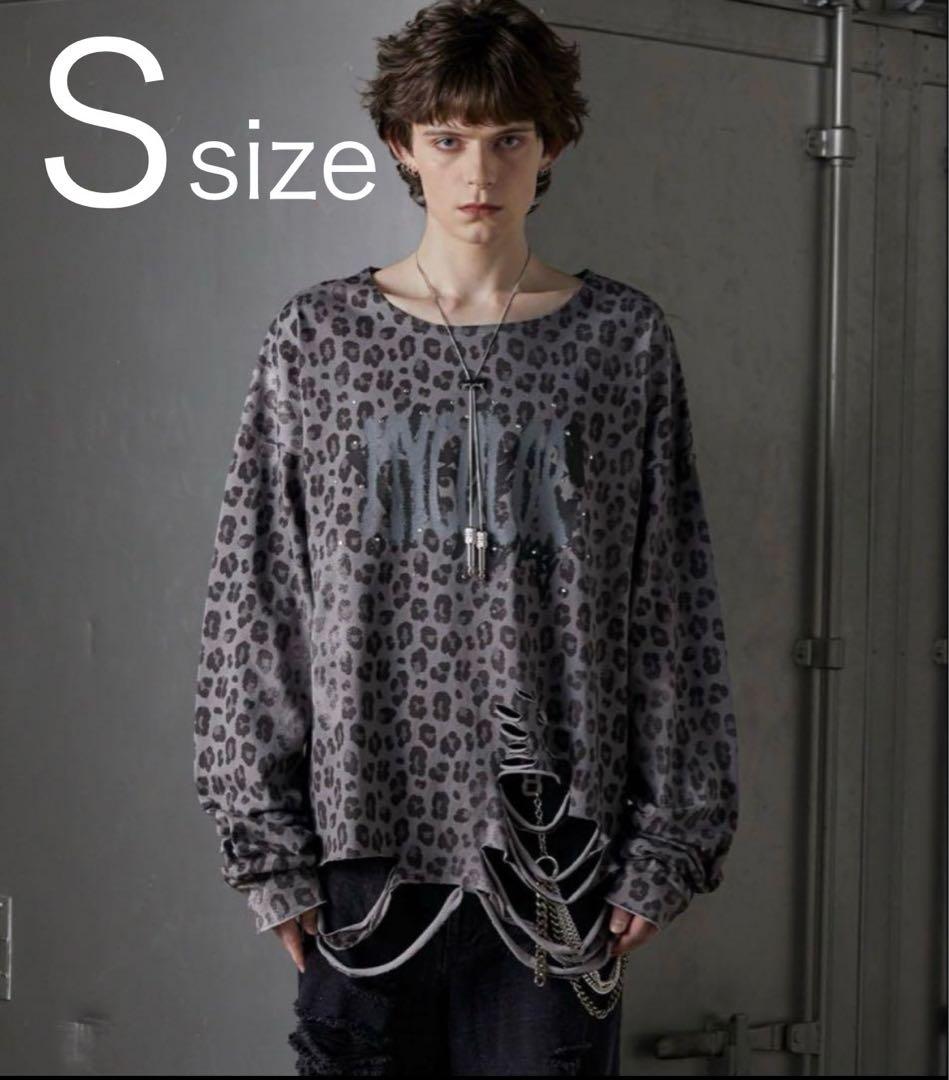 GRANCY】総柄ラインストーングラフィックロンT Sサイズ