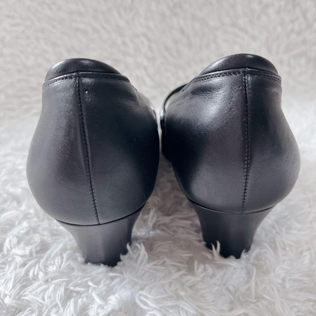 未使用✨アシックスペダラ　コンフォートシューズ　ストラップ　オールレザー　黒