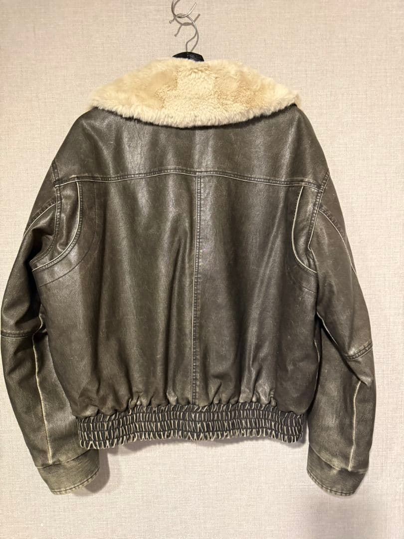 k*i様 SLY ダークブラウン レザーボンバージャケット