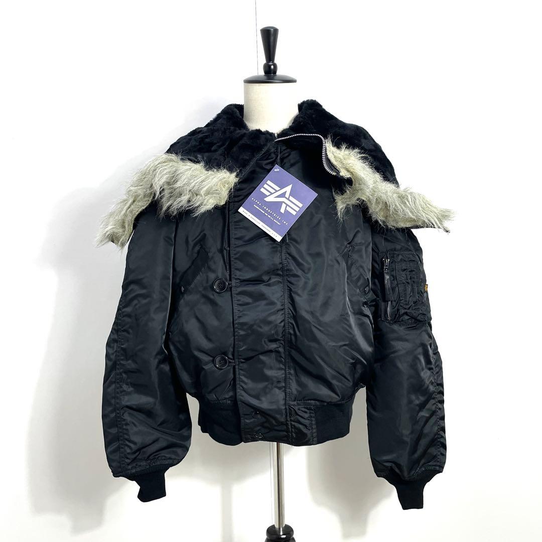 90s ALPHA アルファ N-2B フライトジャケット XXL 黒 デッド