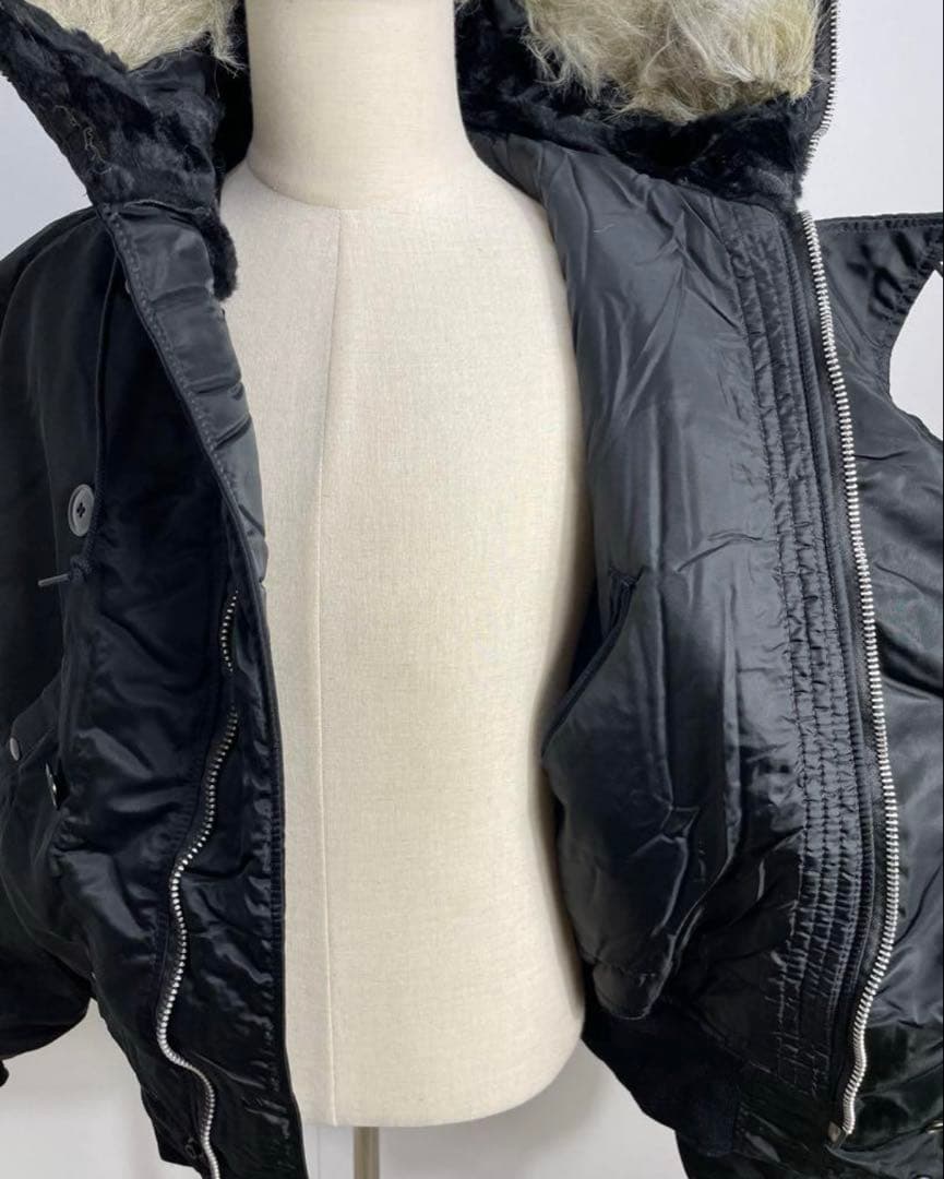 90s ALPHA アルファ N-2B フライトジャケット XXL 黒 デッド