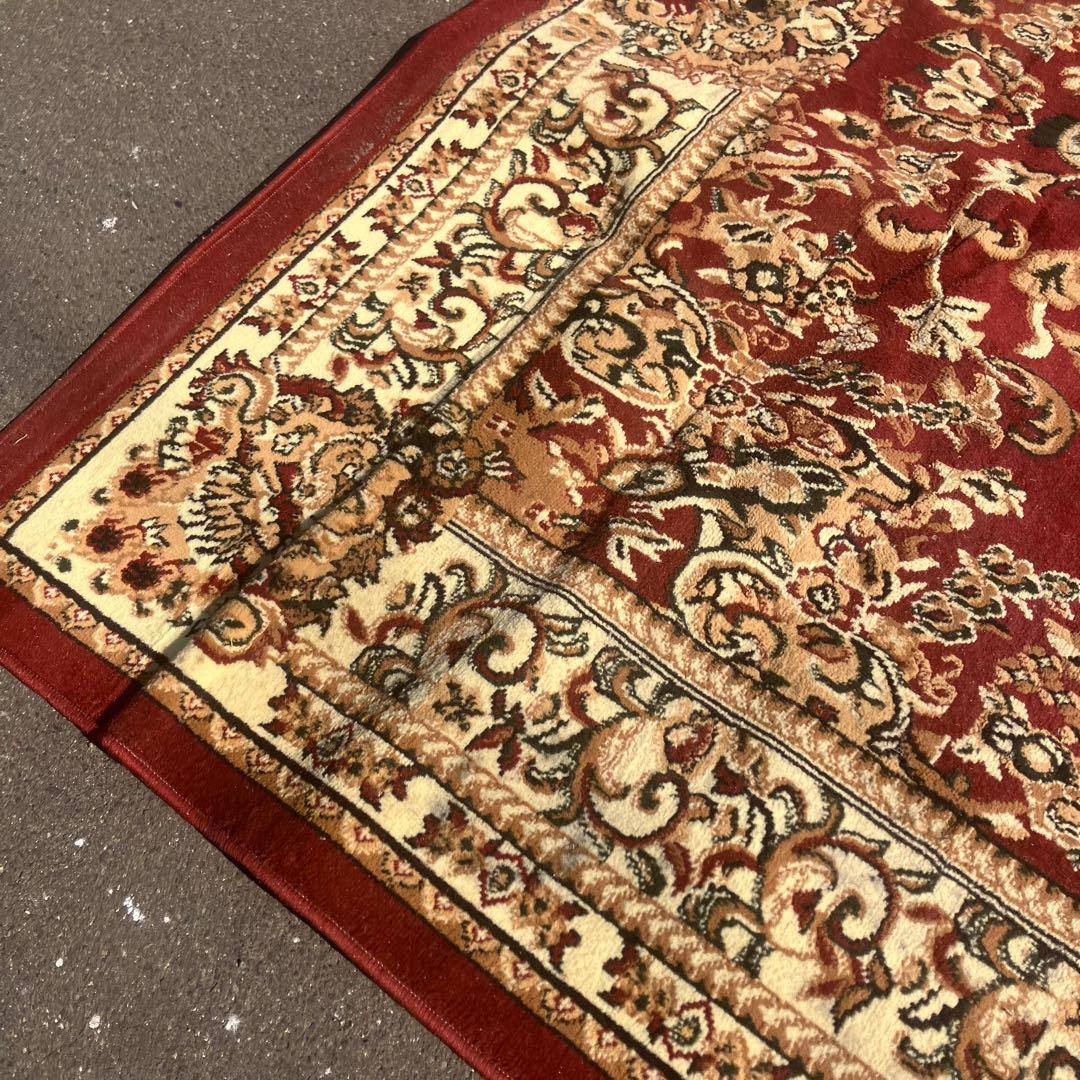 昭和レトロ ペルシャ絨毯 大型絨毯 カーペット ラグ 緞通 ビンテージ