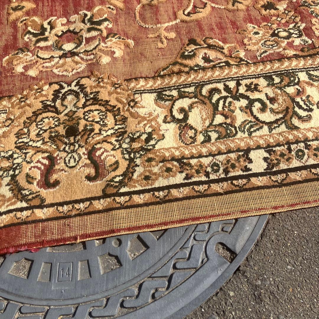 昭和レトロ ペルシャ絨毯 大型絨毯 カーペット ラグ 緞通 ビンテージ
