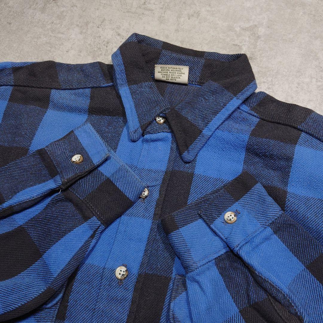 90s FIVE BROTHER チェックネルシャツ USA製 L 好配色