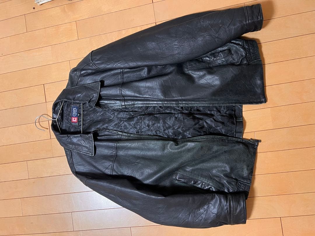 CHAPS レザージャケット XL ブラック