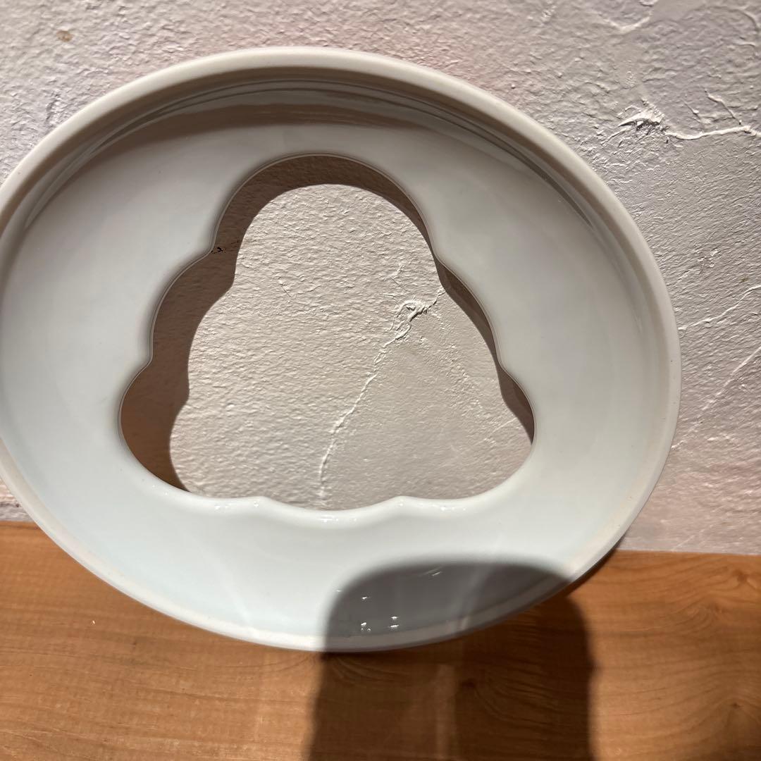 其泉　大きい蓋付き金彩陶器の壺　プランター？　屑入れ？