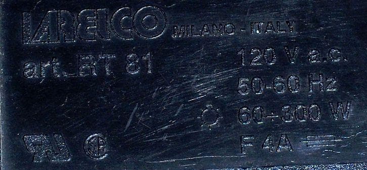 VRELCO／イタリア☆豪華フロアスタンドライト☆調光スイッチ 青銅風純金メッキ