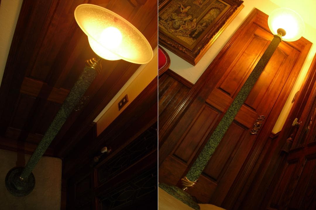 VRELCO／イタリア☆豪華フロアスタンドライト☆調光スイッチ 青銅風純金メッキ