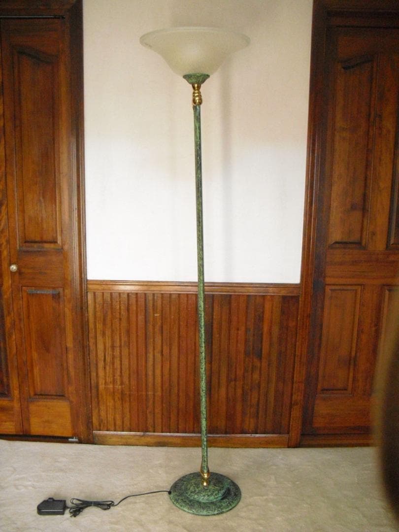 VRELCO／イタリア☆豪華フロアスタンドライト☆調光スイッチ 青銅風純金メッキ