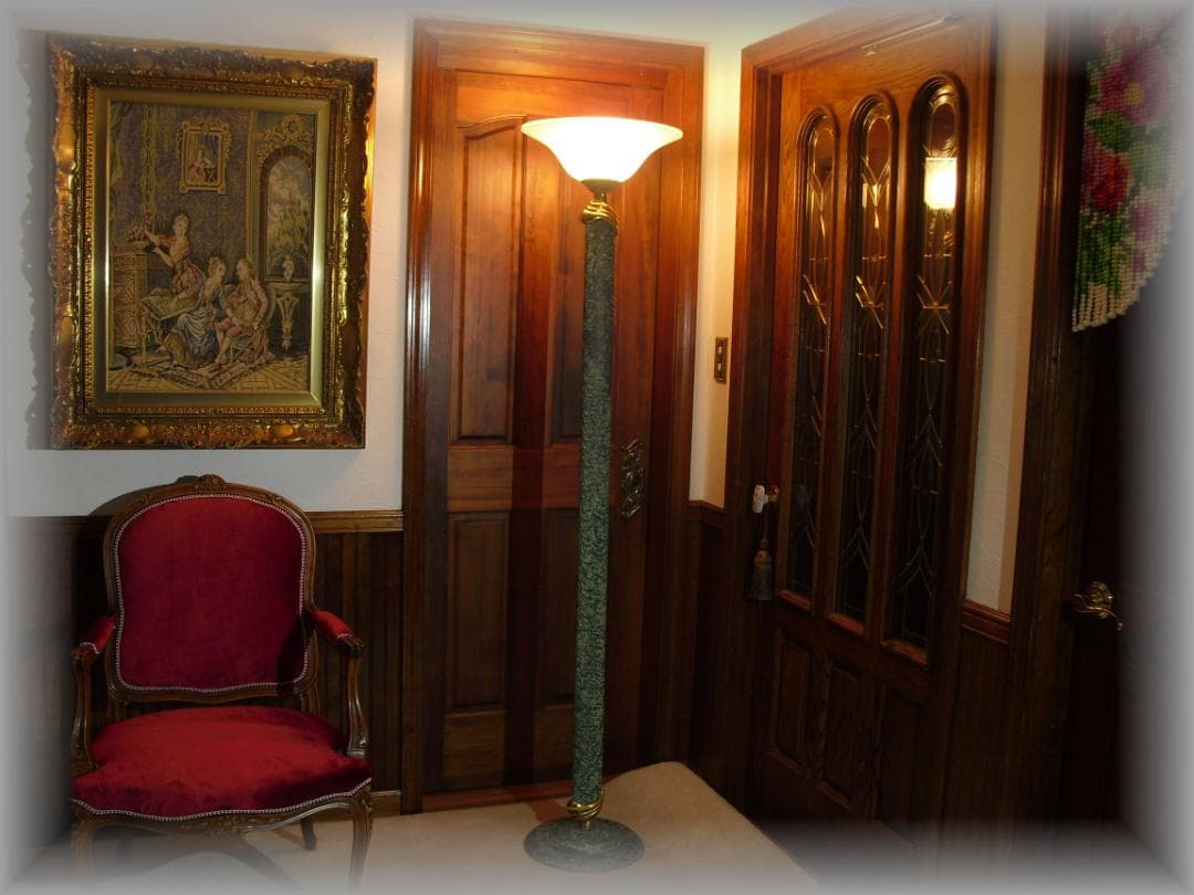 VRELCO／イタリア☆豪華フロアスタンドライト☆調光スイッチ 青銅風純金メッキ