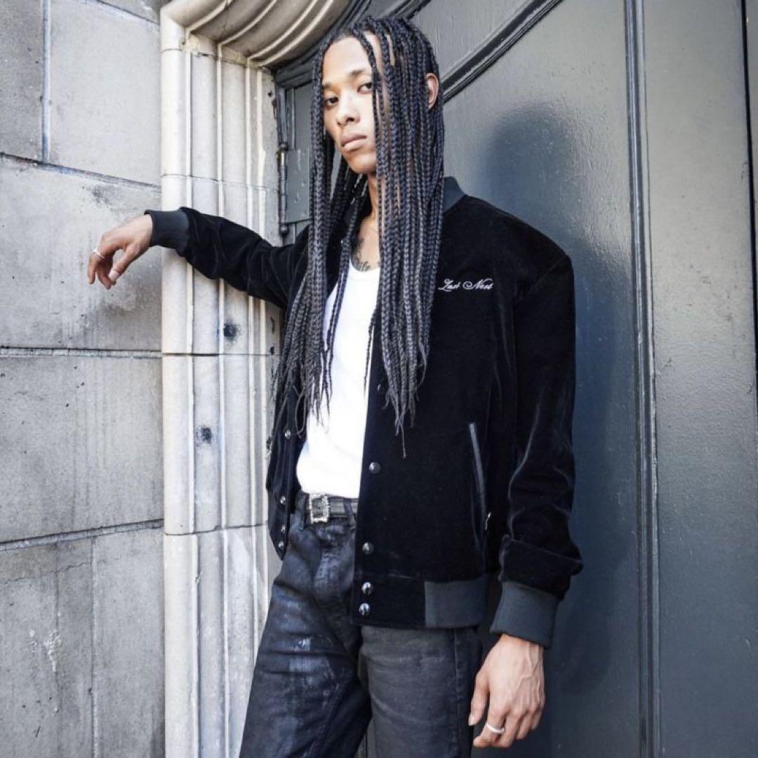 ジャケット・アウター LAST NEST VELVET VARSITY JACKET