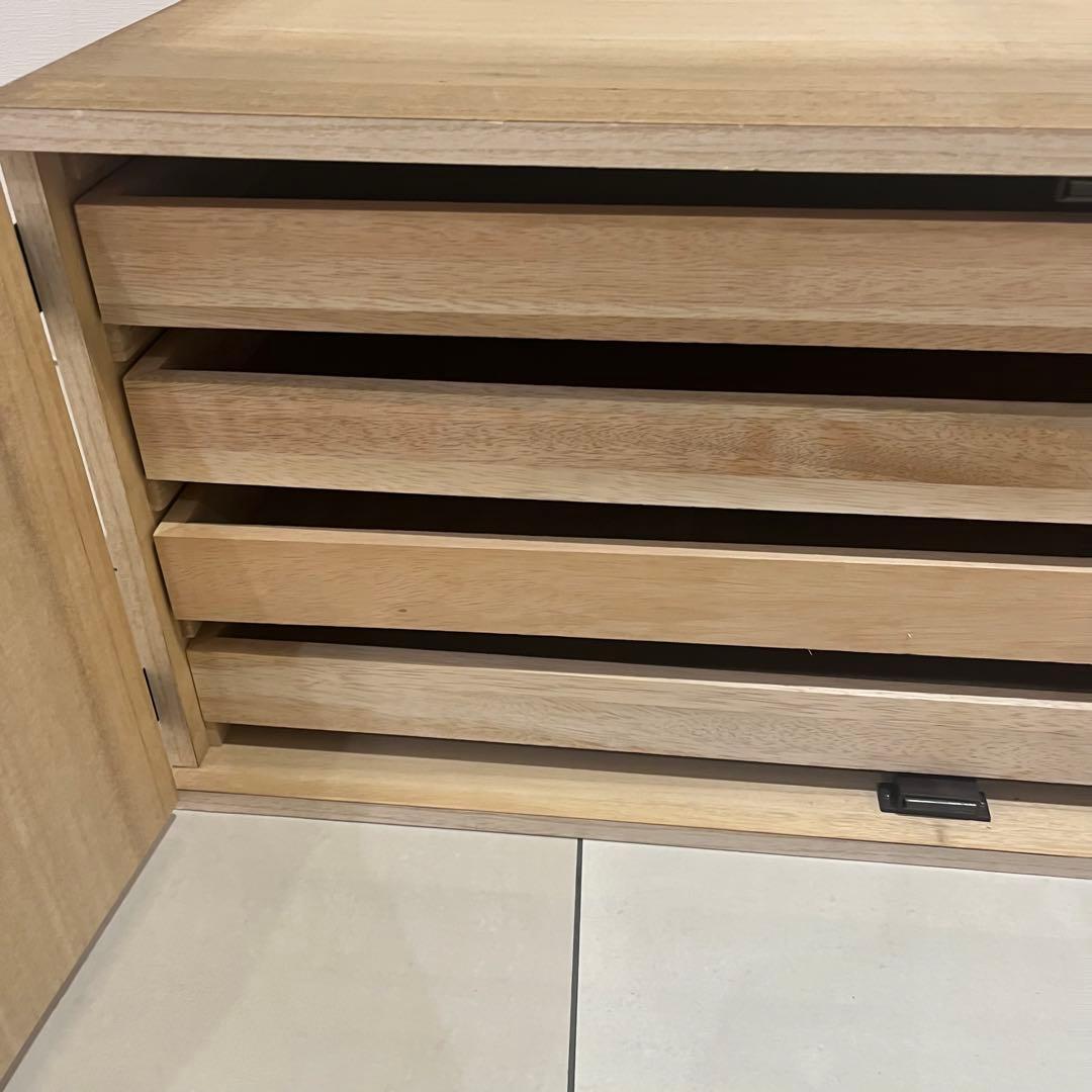 桐 衣装ケース 4段 桐箱 桐箪笥 着物 和服　桐　両開　衣裳箱　扉付　上置