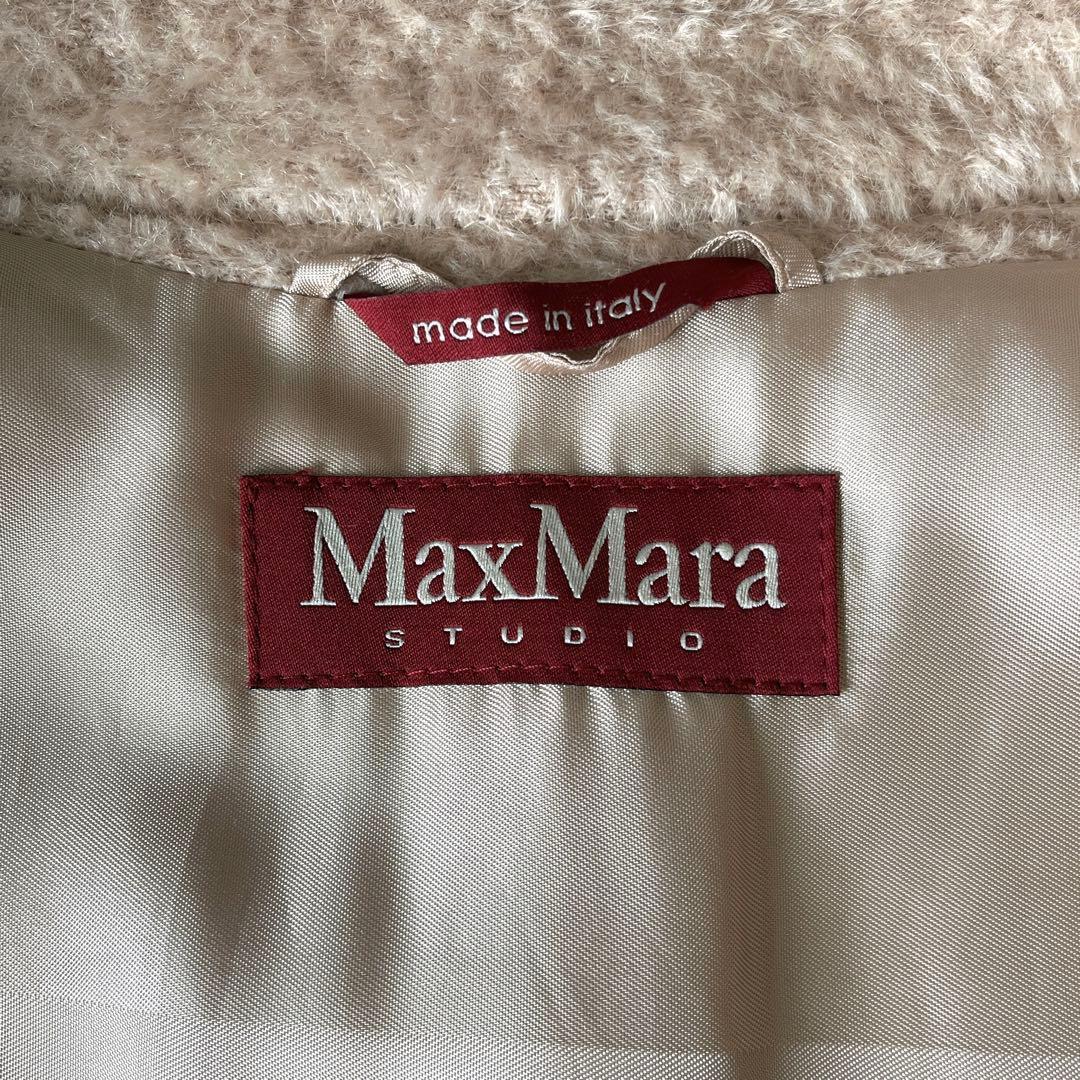 美品✨近年物　マックスマーラ　アルパカシャギー　テディベアコート　ベージュ　36