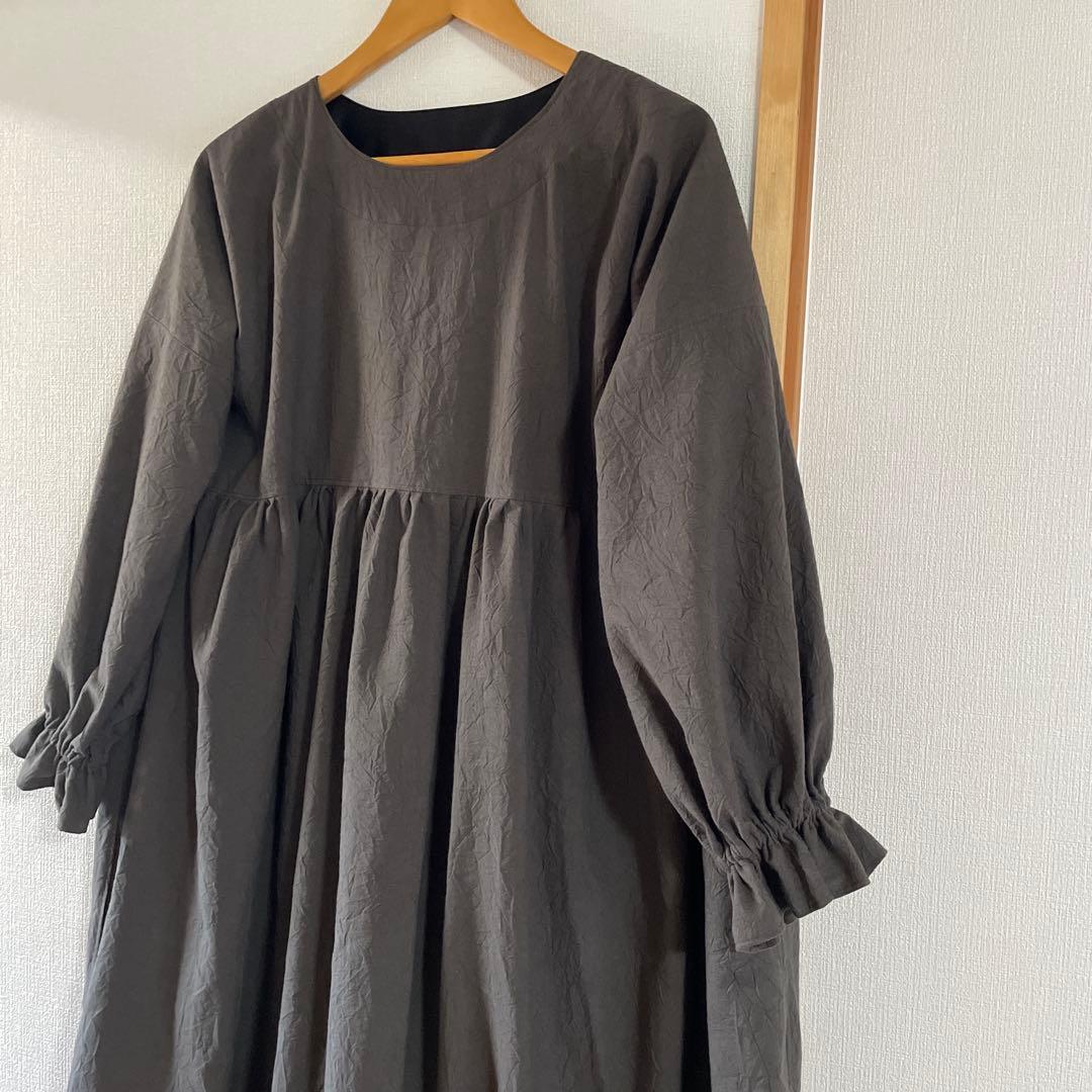 あんおでん♪様　ワッシャー　キャンディーお袖のワンピース