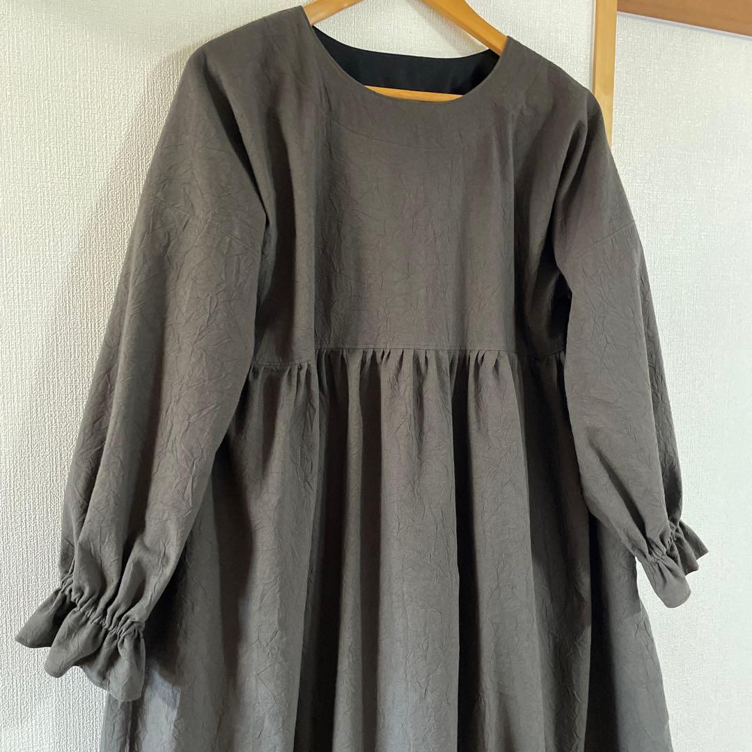 あんおでん♪様　ワッシャー　キャンディーお袖のワンピース