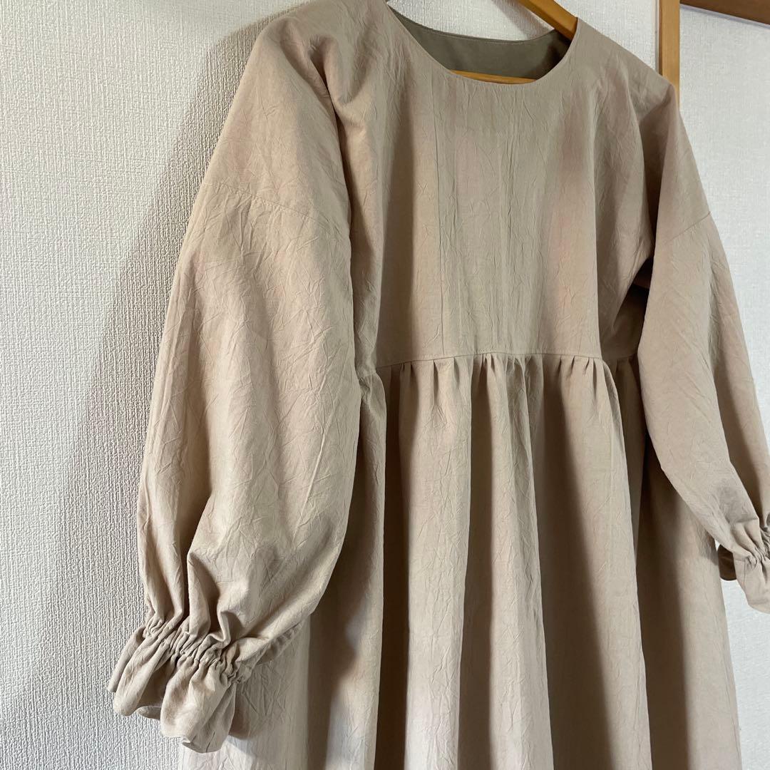 あんおでん♪様　ワッシャー　キャンディーお袖のワンピース