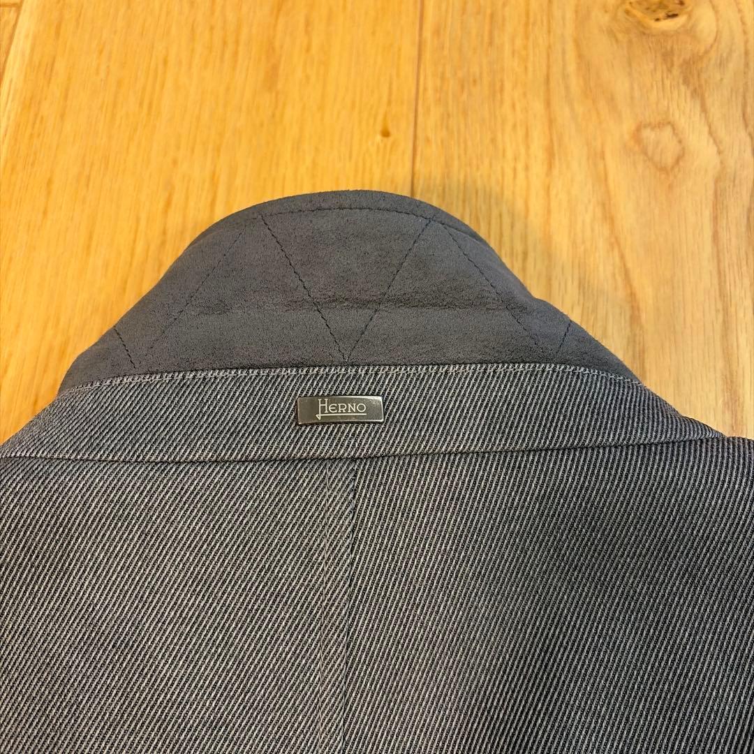 Herno グレー チェスターコート ロロピアーナ　ダウンライナー付き